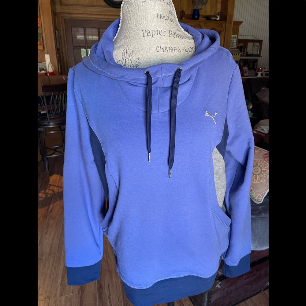 Ladies Puma blue-grey hoodie sweatshirt, sz XL, new